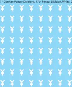 WW2 German Wehrmacht Panzer Divisions, 28mm Decals, 17A1: 17th Panzer Division (WHITE)
