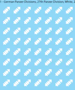 WW2 German Wehrmacht Panzer Divisions, 28mm Decals, 27A1: 27th Panzer Division (WHITE)