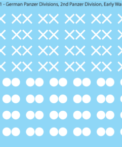 WW2 German Wehrmacht Panzer Divisions, 28mm Decals, 2B1: 2nd Panzer Division Early War (WHITE)