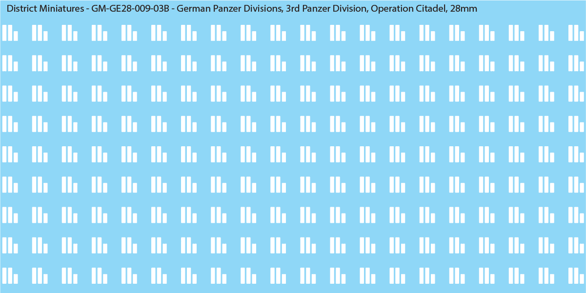 WW2 German Wehrmacht Panzer Divisions, 28mm Decals, 3B: 3rd Panzer Division Operation Citadel