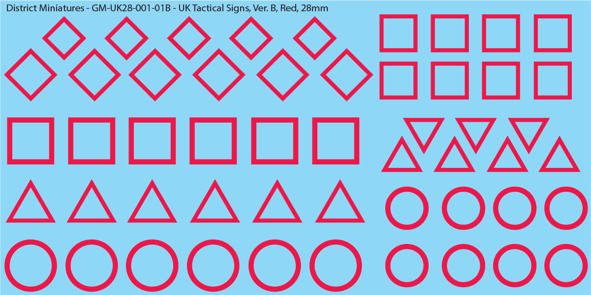 WW2 British - Tactical Signs, red