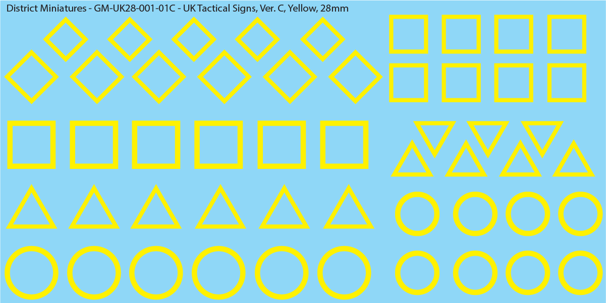 WW2 British - Tactical Signs, yellow