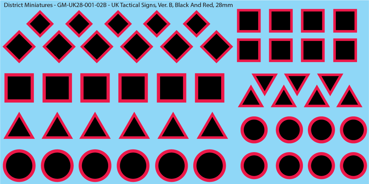 WW2 British - Tactical Signs, black and red