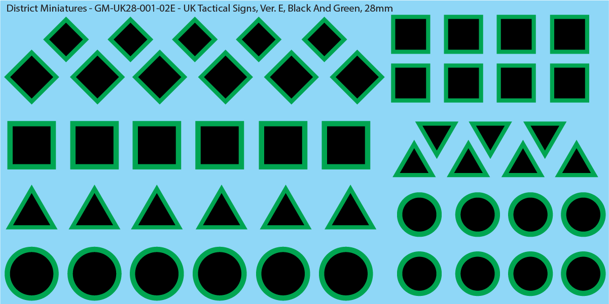 WW2 British - Tactical Signs, black and green