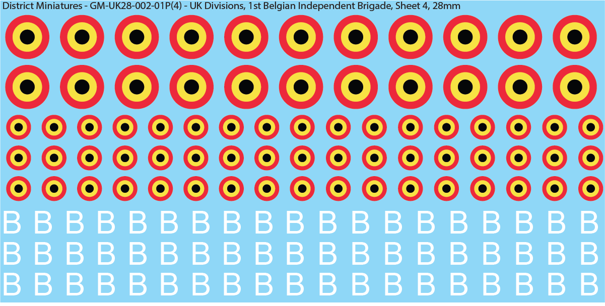 Sheet P(4): 1st Belgian Independent Brigade Sheet 4