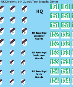 Sheet U: 6th Tank Guards Tank Brigade