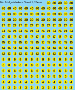 WW2 British - Bridge Weight Markers, 28mm Decals