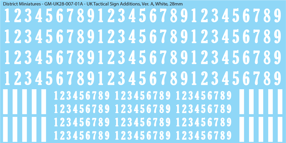 WW2 British - Tactical Sign Additions, white