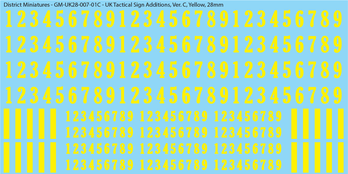 WW2 British - Tactical Sign Additions, yellow