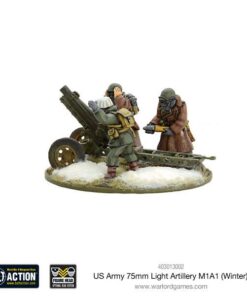 Alternative view of US Army 75mm Light Artillery M1A1 (Winter)