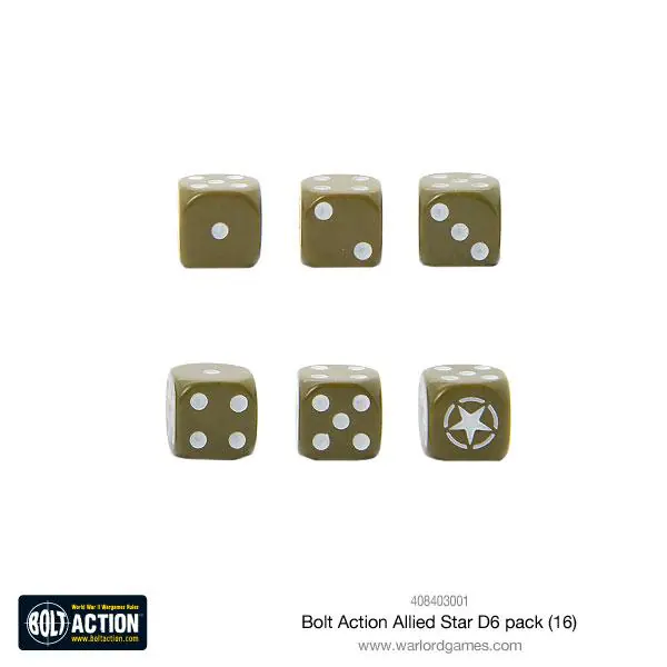 Bolt Action Allied Star D6 pack - Image 2