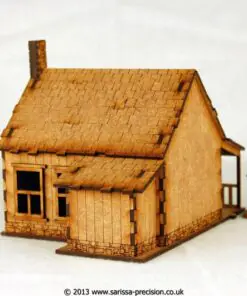 Alternative view of Old West - House with Porch - Stone Chimney 2