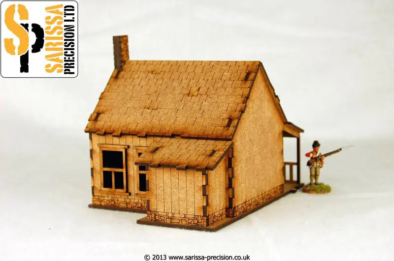 Old West - House with Porch - Stone Chimney 2 - Image 2
