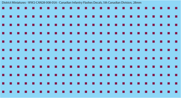 WW2 Canada - Canadian Infantry Flashes Decals (Multiple Options), 5th Canadian Division