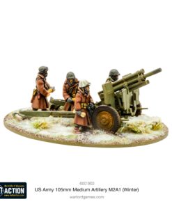 Alternative view of US Army 105mm Medium Artillery M2A1 (Winter)