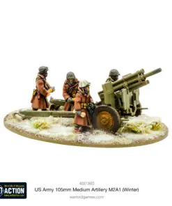 Alternative view of US Army 105mm Medium Artillery M2A1 (Winter)