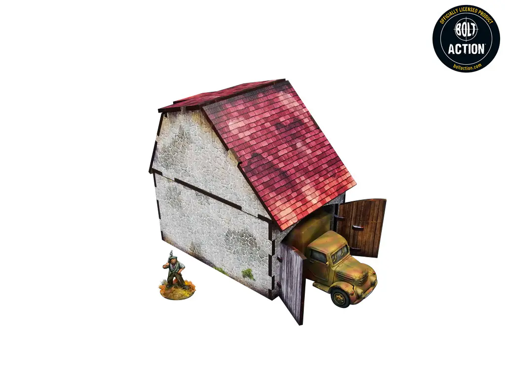 WW2 Normandy Coach House w. Chicken Coop (28mm) - Image 2