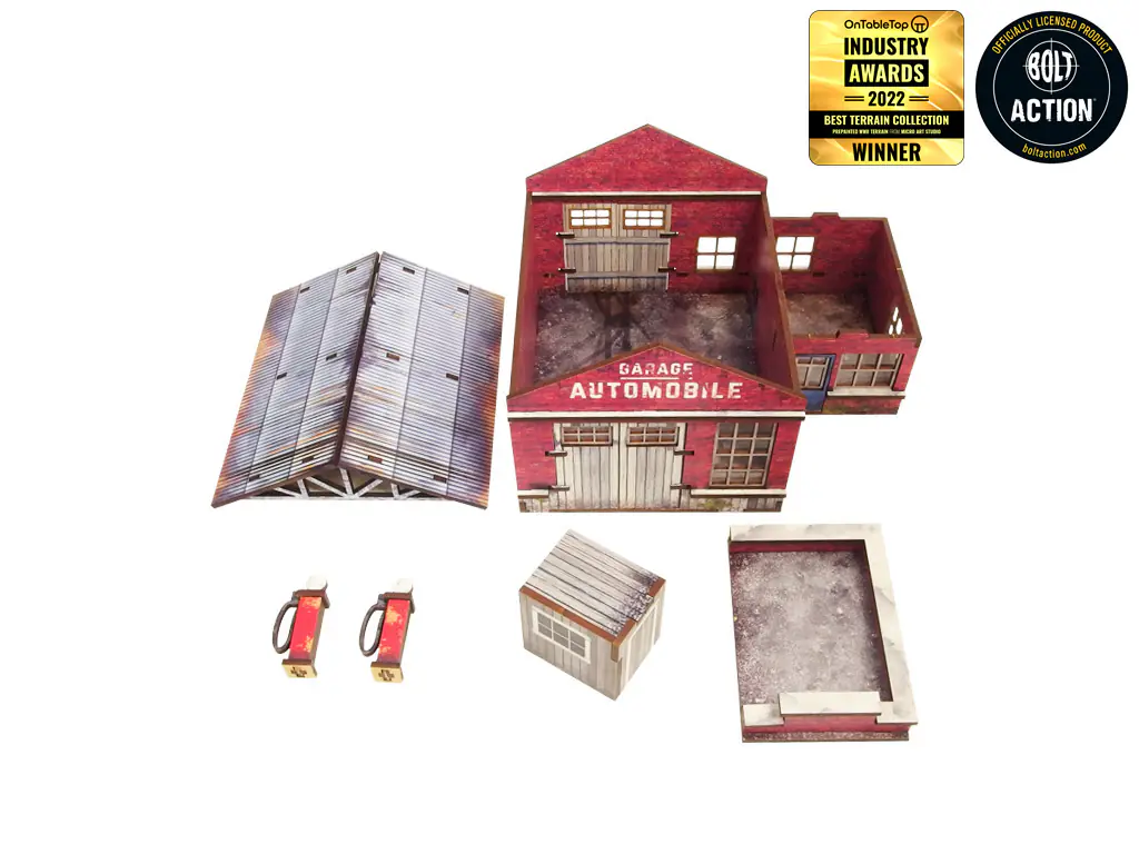 WW2 Normandy Garage w. Petrol Station (28mm) - Image 11