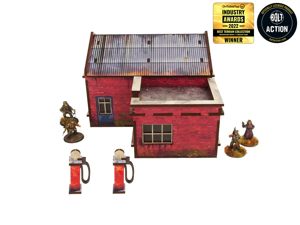 WW2 Normandy Garage w. Petrol Station (28mm) - Image 5