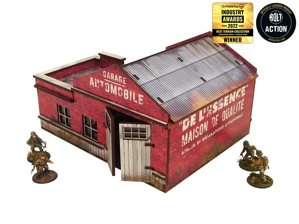 WW2 Normandy Garage w. Petrol Station (28mm) - Image 2