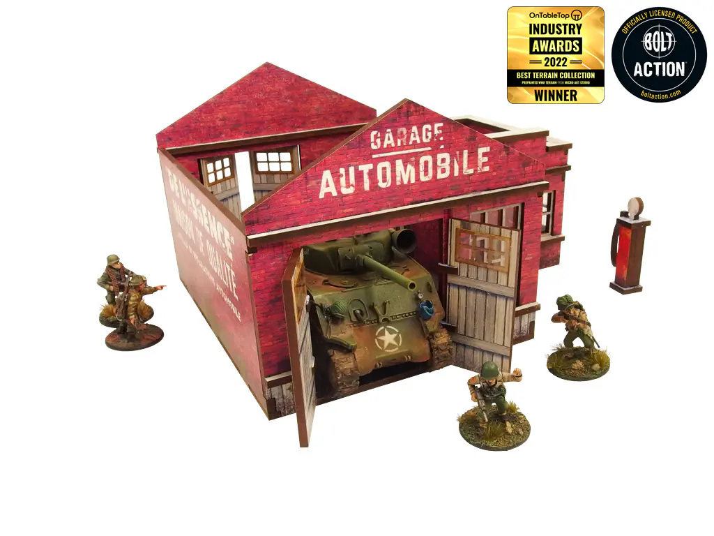 WW2 Normandy Garage w. Petrol Station (28mm) - Image 7