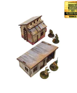 Alternative view of WW2 Normandy Small Sheds w. Dovecote (28mm)