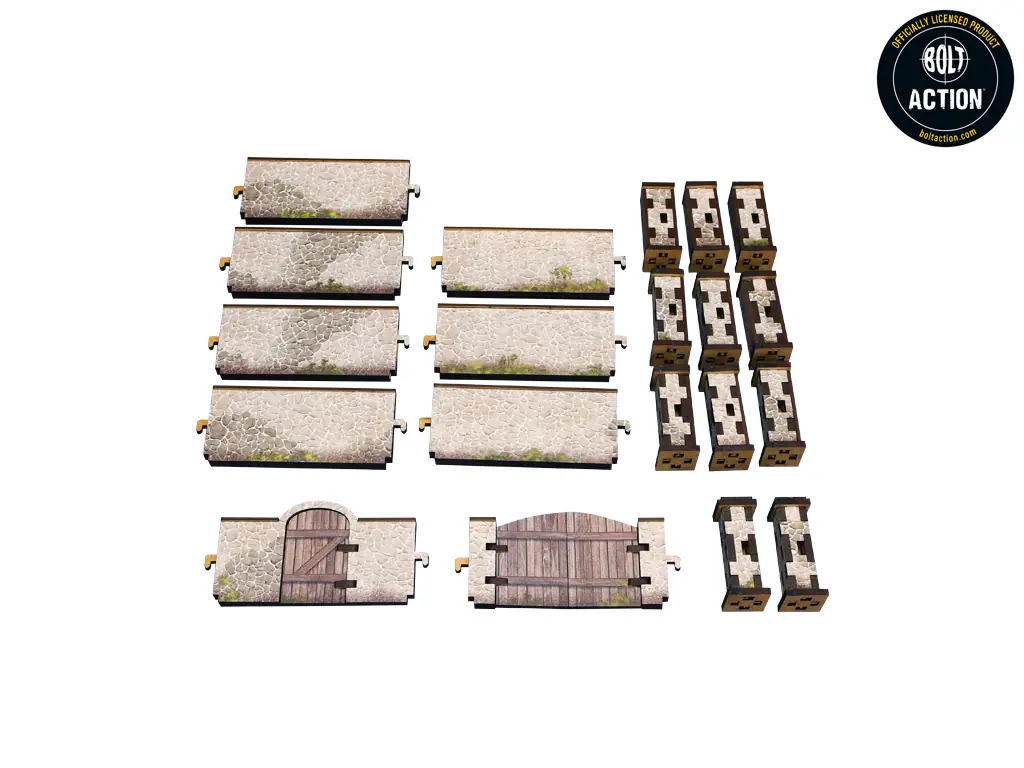 WW2 Normandy Stone Wall w. Gate (high) (28mm) - Image 5