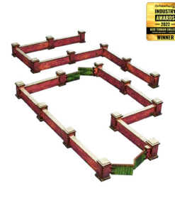 WW2 Normandy Wall w. Gate (low) (28mm)