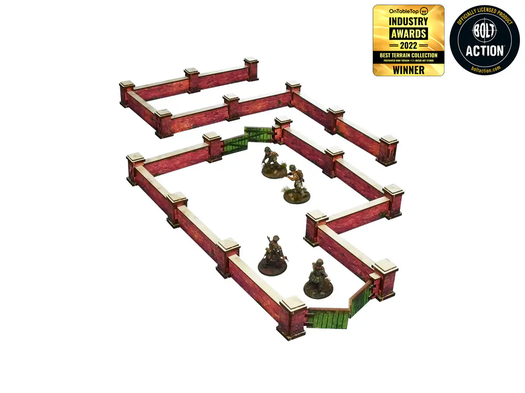WW2 Normandy Wall w. Gate (low) (28mm) - Image 2