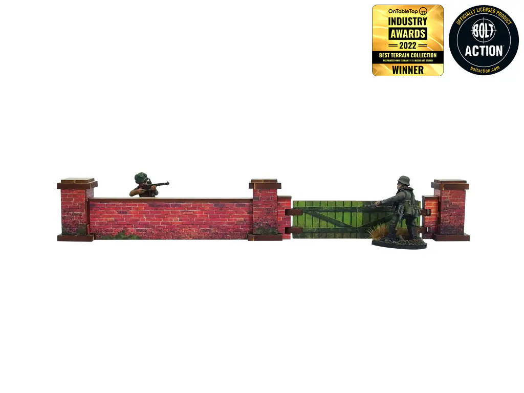 WW2 Normandy Wall w. Gate (low) (28mm) - Image 3