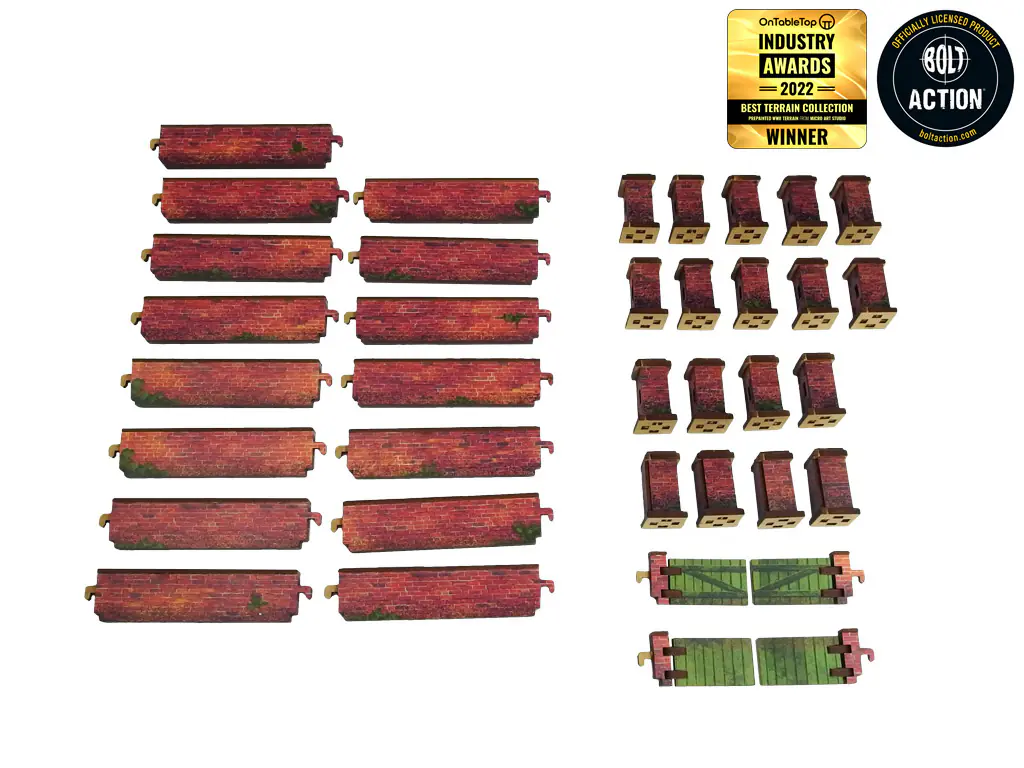 WW2 Normandy Wall w. Gate (low) (28mm) - Image 5