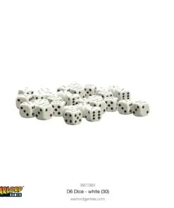 Spot Dice 10mm - White with Black Spots (30)