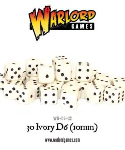 Spot Dice 10mm - Ivory with Black Spots (30)