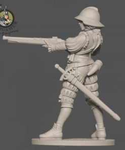 Alternative view of Francesca the Conquistador 28mm