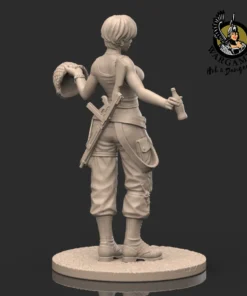 Alternative view of Jane the US Paratrooper 28mm