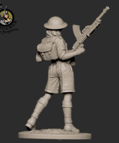 Alternative view of Emma the Desert Rat 28mm