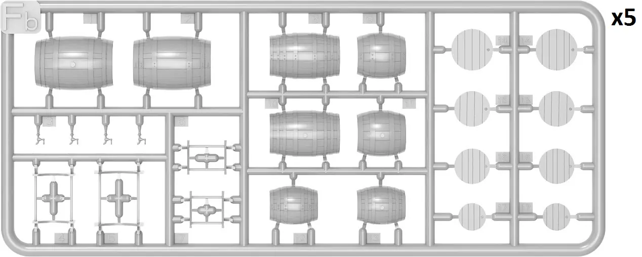 1:48 WOODEN BARRELS - Image 3
