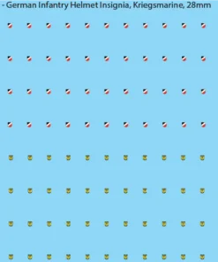 WW2 German - German Infantry Helmet Insignia (Multiple Options), 28mm  Kriegsmarine