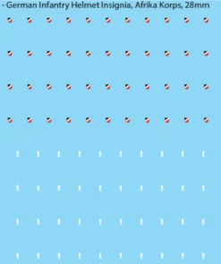 WW2 German - German Infantry Helmet Insignia (Multiple Options), 28mm  DAK (Afrika Korps)