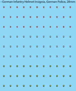 WW2 German - German Infantry Helmet Insignia (Multiple Options), 28mm  German Police