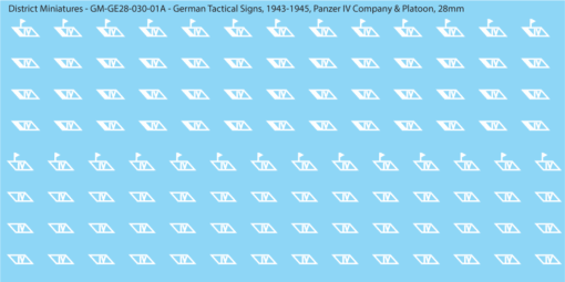 WW2 German - German Tactical Signs, 1943-1945 (Multiple Options), 28mm Panzer IV Company & Platoon