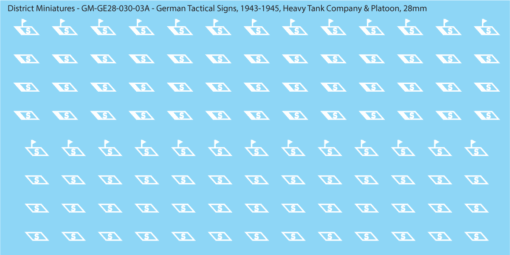 WW2 German - German Tactical Signs, 1943-1945 (Multiple Options), 28mm  Heavy Tank Company & Platoon