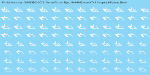 WW2 German - German Tactical Signs, 1943-1945 (Multiple Options), 28mm  Assault Tank Company & Platoon