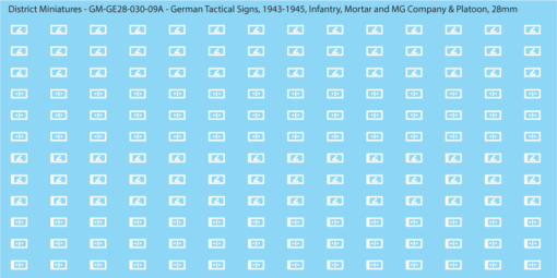WW2 German - German Tactical Signs, 1943-1945 (Multiple Options), 28mm  Infantry Mortar and MG Company & Platoon