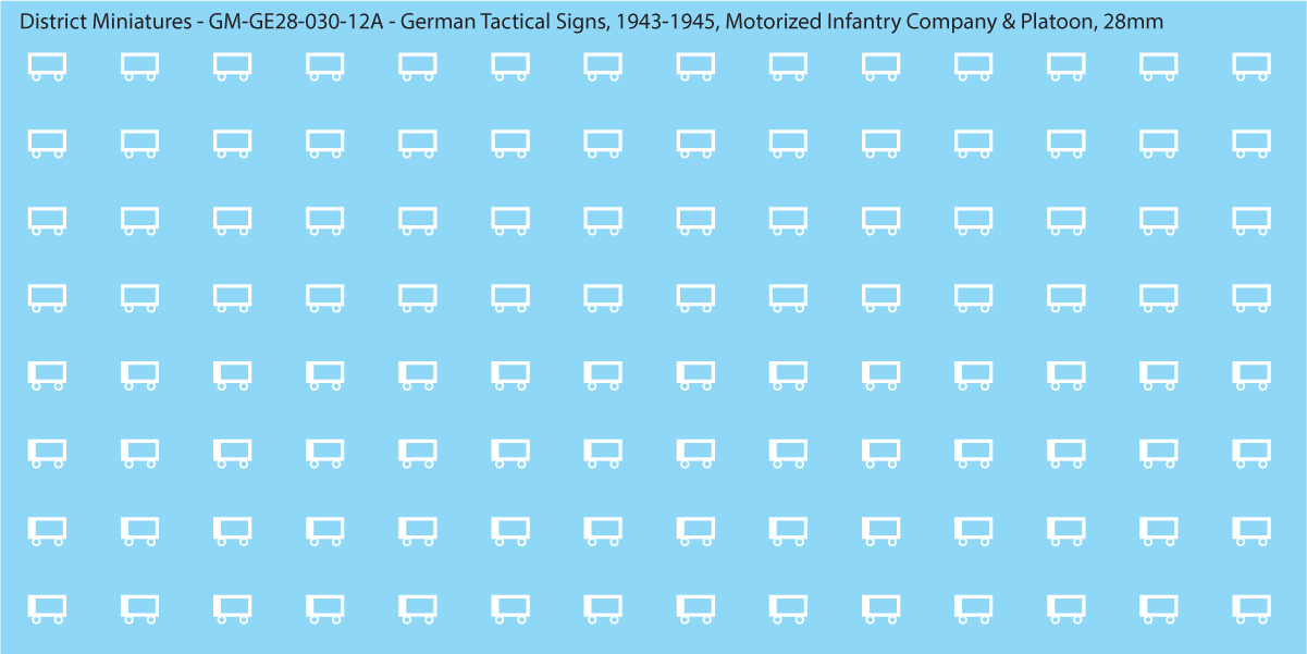WW2 German - German Tactical Signs, 1943-1945 (Multiple Options), 28mm  Motorized Infantry Company & Platoon