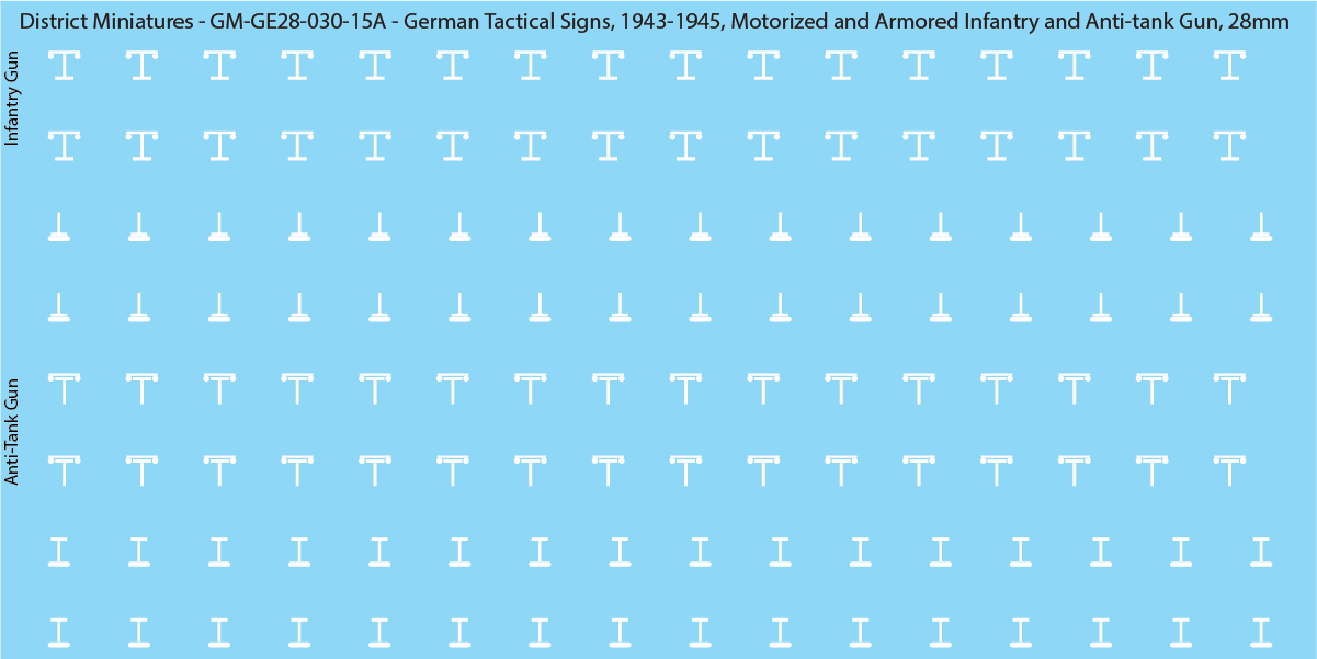 WW2 German - German Tactical Signs, 1943-1945 (Multiple Options), 28mm Motorized and Armored Infantry and Anti-Tank Gun