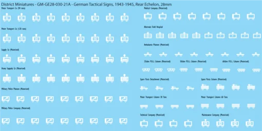 WW2 German - German Tactical Signs, 1943-1945 (Multiple Options), 28mm  Rear Echelon