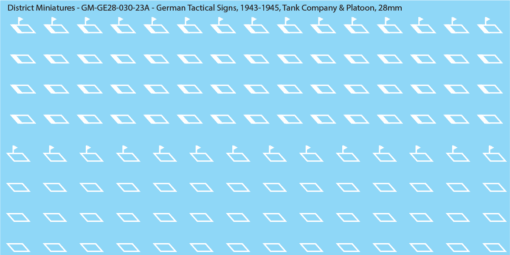 WW2 German - German Tactical Signs, 1943-1945 (Multiple Options), 28mm Tank Company & Platoon