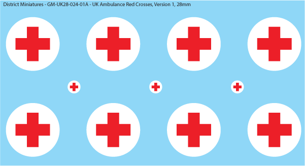 WW2 France - Ambulance Crosses, 28mm Version 1