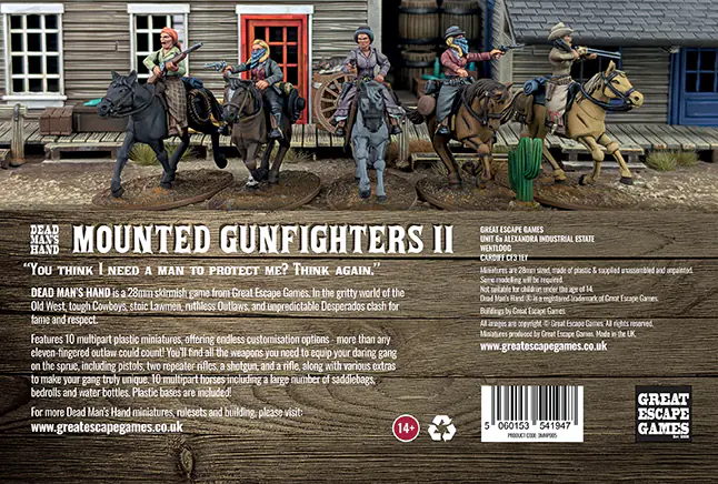 DMHP005 Dead Man's Hand Mounted Gunfighters II: The Ladies (Great Escape Games) Plastic Boxed Set - Image 2